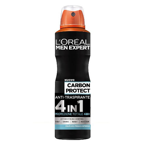 L'OREAL MEN EXPERT DEODORANTE SPRAY CARBON PROTECT 150 ML - Tre Pi Profumerie