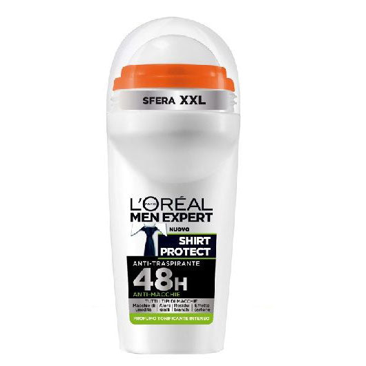 L'OREAL MEN EXPERT DEODORANTE ROLL-ON SHIRT PROTECT 50 ML - Tre Pi Profumerie