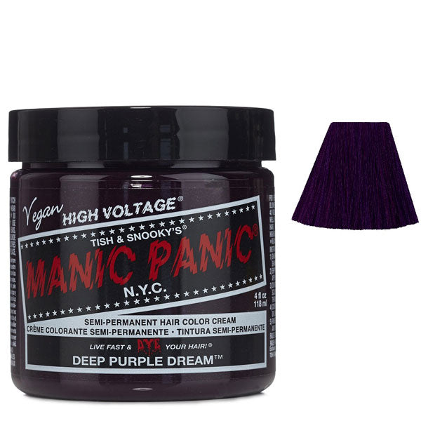 MANIC PANIC SEMI PERMANENT HAIR COLOR DEEP PURPLE DREAM 118 ML - Tre Pi Profumerie