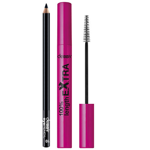 DEBBY MASCARA 100% LENGHT EXTRA + MATITA NERA - Tre Pi Profumerie