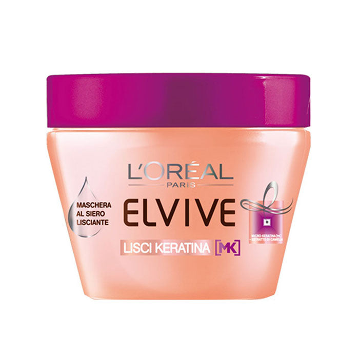 L'OREAL ELVIVE MASCHERALISCI KERATINA 300 ML - Tre Pi Profumerie