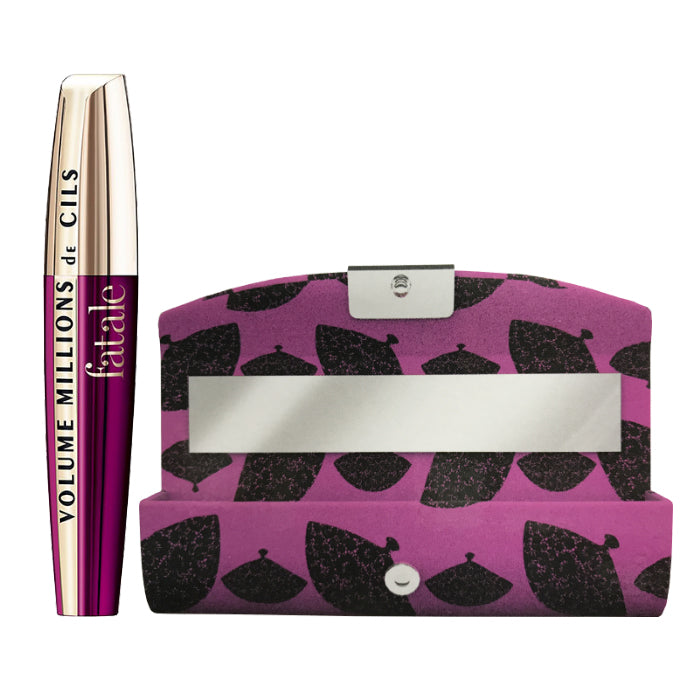 L'OREAL MASCARA VOLUME MILLIONS DE CILS FATALE + PORTA MASCARA - Tre Pi Profumerie