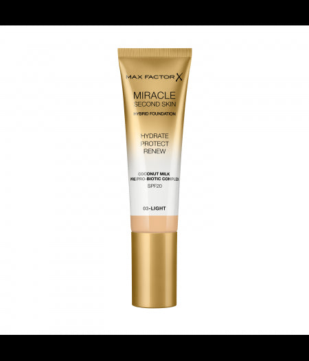 MAX FACTOR MIRACLE SECOND SKIN LIGHT 03 - Tre Pi Profumerie