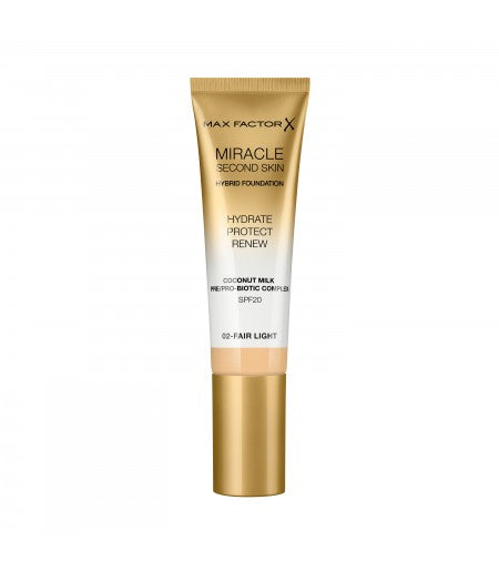 MAX FACTOR MIRACLE SECOND SKIN FAIR LIGHT 02 - Tre Pi Profumerie
