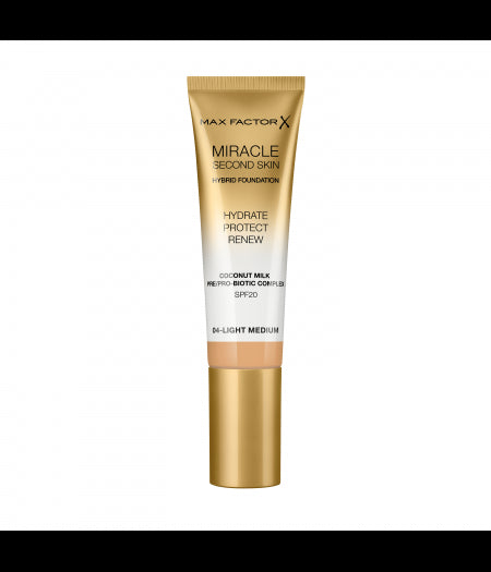 MAX FACTOR MIRACLE SECOND SKIN LIGHT MEDIUM 04 - Tre Pi Profumerie