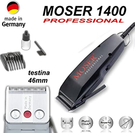 MOSER TAGLIACAPELLI ELETTRICA 1400 NERO - Tre Pi Profumerie