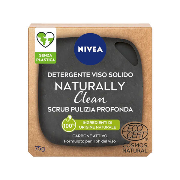 NIVEA DETERGENTE VISO SOLIDO NATURALLY SCRUB PULIZIA PROFONDA - Tre Pi Profumerie
