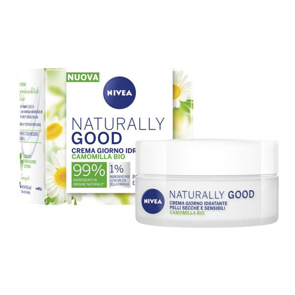 NIVEA NATURALLY GOOD CREMA GIORNO IDRATANTE PELLI SEC/SENS 50 ML - Tre Pi Profumerie
