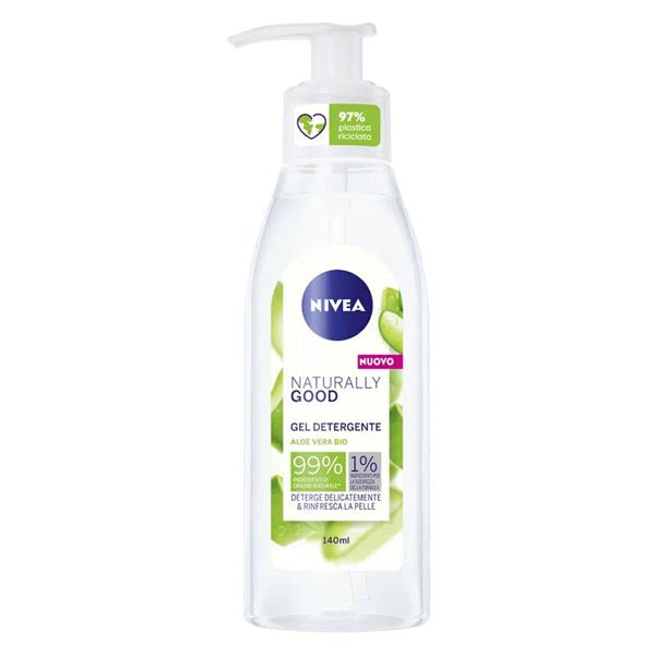 NIVEA NATURALLY GOOD GEL DETERGENTE ALOE VERA BIO 140 ML - Tre Pi Profumerie