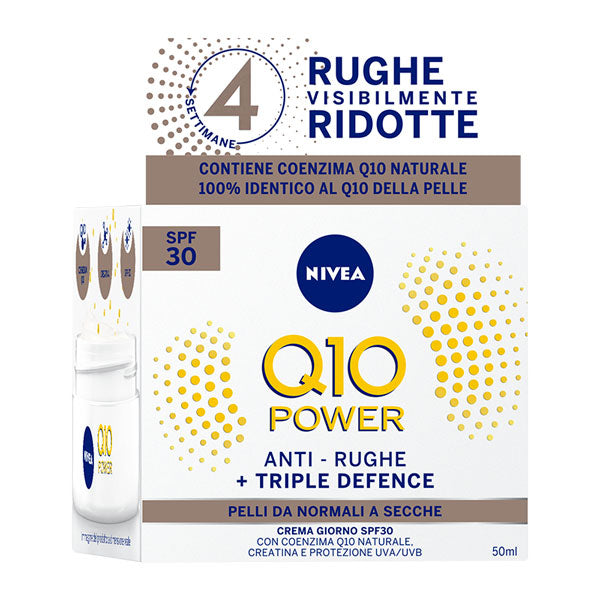 NIVEA Q10 POWER ANTI RUGHE + TRIPLE DEFENCE PELLI NORM/SEC 50 ML - Tre Pi Profumerie
