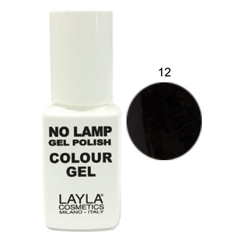 LAYLA SMALTO NO LAMP GEL POLISH COLOUR GEL CARBON BLACK 12 - Tre Pi Profumerie