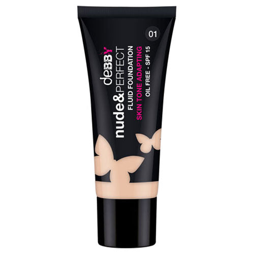 DEBBY FLUID FOUNDATION NUDE & PERFECT 01 - Tre Pi Profumerie