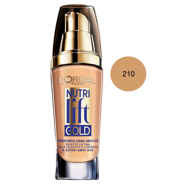 L'OREAL FONDOTINTA NUTRI LIFT GOLD GOLDEN NATURAL 210 - Tre Pi Profumerie