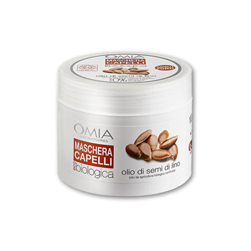 OMIA MASCHERA CAPELLI RISTRUTTURANTE OLIO DI SEMI DI LINO 250 ML - Tre Pi Profumerie