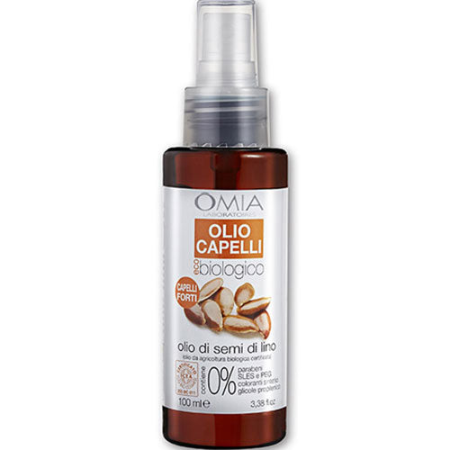 OMIA OLIO CAPELLI CAPELLI FORTI OLIO DI SEMI DI LINO 100 ML - Tre Pi Profumerie