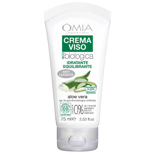 OMIA CREMA VISO IDRATANTE EQUILIBRANTE ALOE VERA 75 ML - Tre Pi Profumerie