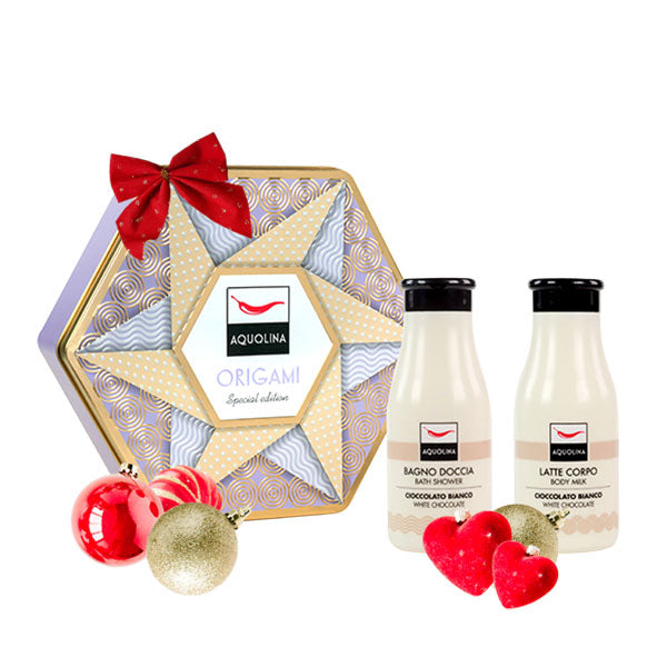 AQUOLINA ORIGAMI CIOCCOLATO B. SHOWER GEL 250 + BODY LOTION 250 - Tre Pi Profumerie