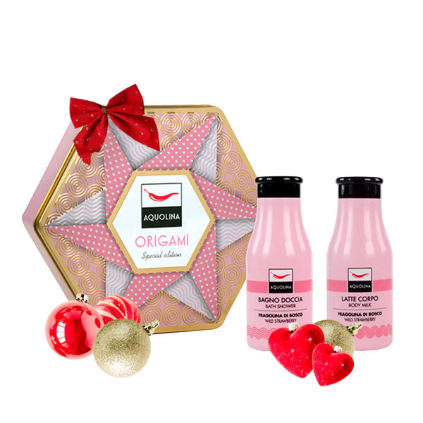 AQUOLINA ORIGAMI FRAGOLINA BOSC SHOWER GEL 250 + BODY LOTION 250 - Tre Pi Profumerie