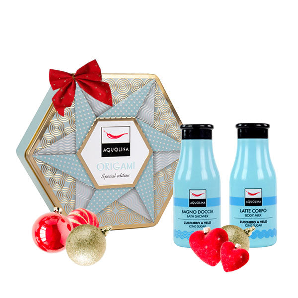 AQUOLINA ORIGAMI ZUCCHERO A VEL SHOWER GEL 250 + BODY LOTION 250 - Tre Pi Profumerie