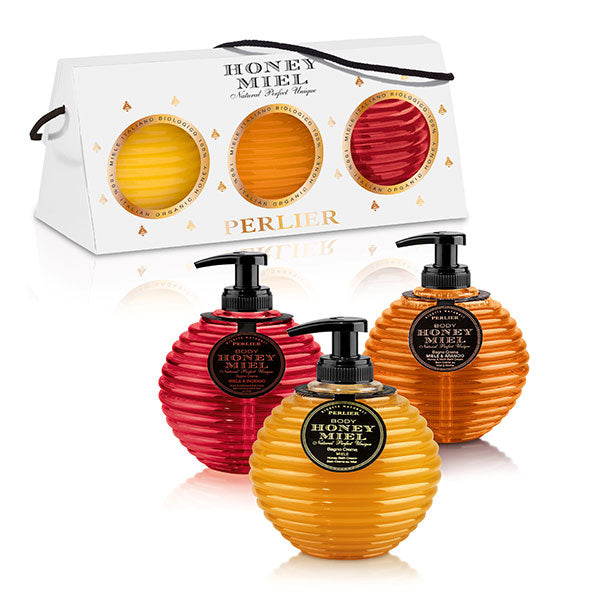 PERLIER COFANETTO HONEY MIEL BAGNO 3 X 250 ML - Tre Pi Profumerie