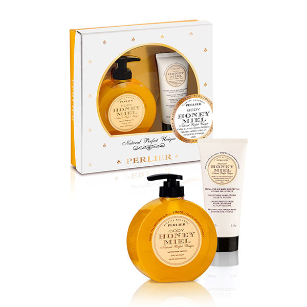 PERLIER COFANETTO HONEY MIEL SAPONE 300 ML + CREMA MANI 100 - Tre Pi Profumerie