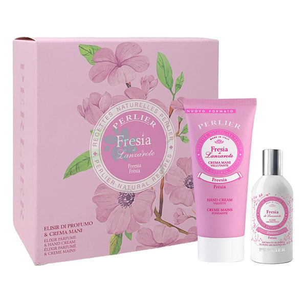 PERLIER FRESIA COFANETTO ELISIR DI PROFUMO 100 ML + CREMA MANI - Tre Pi Profumerie