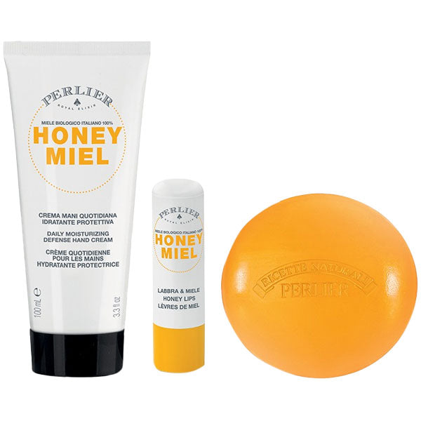PERLIER HONEY MIEL COFANETTO CREMA MANI + STICK LABBRA + SAPONE - Tre Pi Profumerie