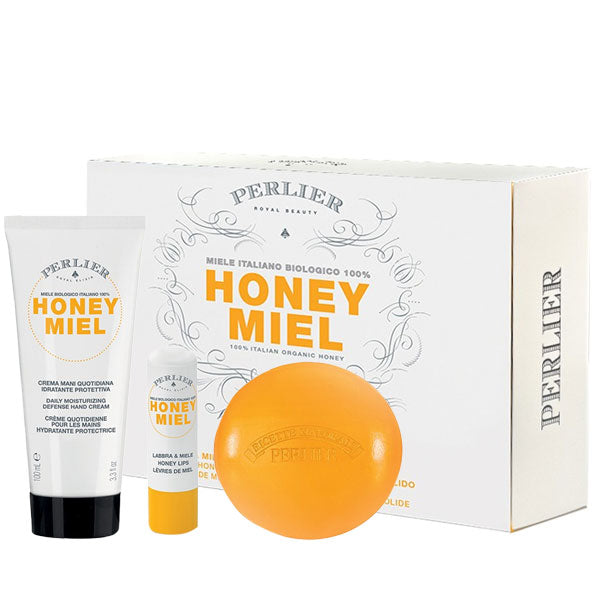 PERLIER HONEY MIEL COFANETTO CREMA MANI + STICK LABBRA + SAPONE - Tre Pi Profumerie