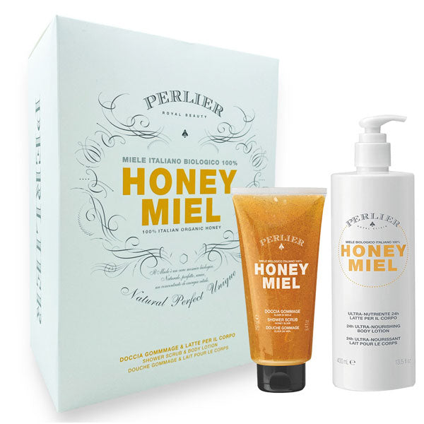 PERLIER HONEY MIEL COFANETTO DOCCIA GOMMAGE & LATTE CORPO - Tre Pi Profumerie