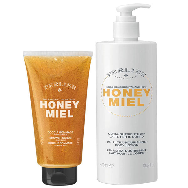 PERLIER HONEY MIEL COFANETTO DOCCIA GOMMAGE & LATTE CORPO - Tre Pi Profumerie