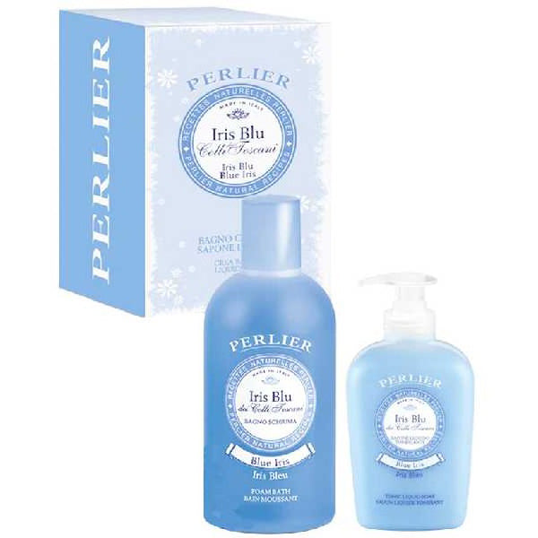 PERLIER IRIS BLU COFANETTO BAGNO SCHIUMA 500 ML + SAPONE 300 ML - Tre Pi Profumerie