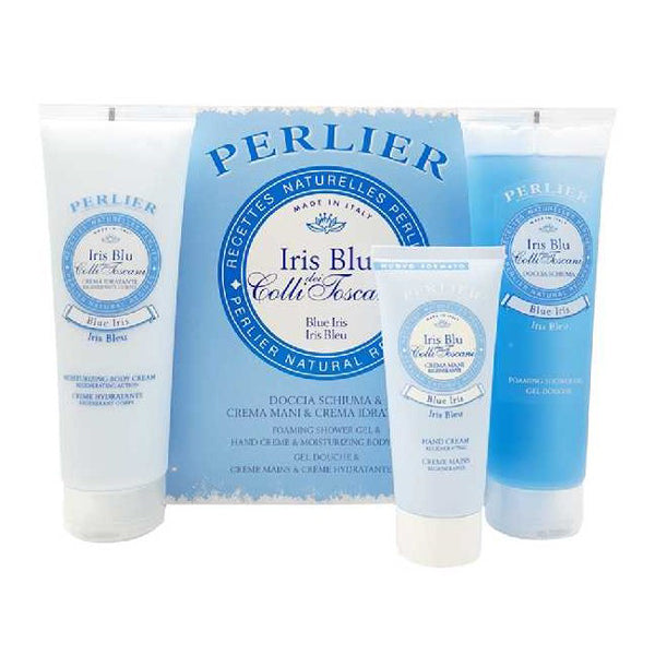 PERLIER IRIS BLU COFANETTO DOCCIA + MANI + CORPO - Tre Pi Profumerie