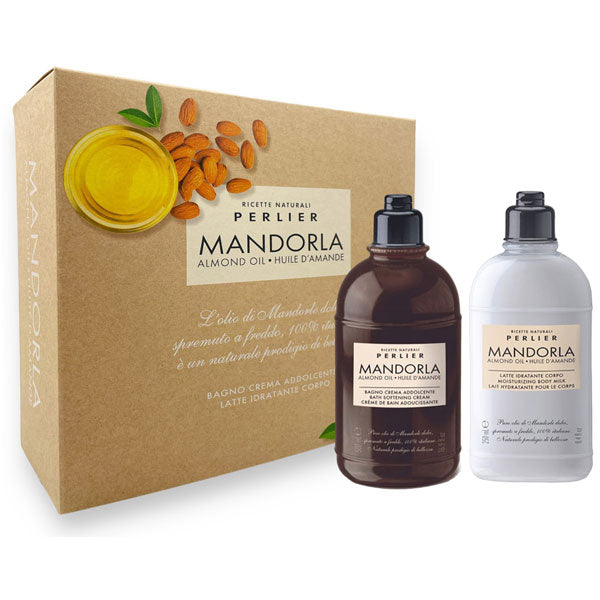 PERLIER MANDORLA COFANETTO BAGNO CREMA + LATTE IDRATANTE CORPO - Tre Pi Profumerie