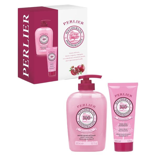 PERLIER MELOGRANO COFANETTO SAPONE LIQUIDO + CREMA MANI - Tre Pi Profumerie