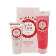 PERLIER PETALI DI ROSA COFANETTO DOCCIA SCHIUMA + CREMA MANI - Tre Pi Profumerie
