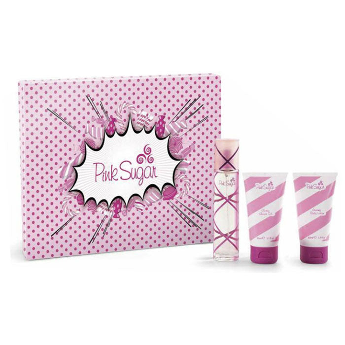 AQUOLINA PINK SUGAR COFANETTO EDT 50 + S.GEL 50 + B.LOTION 50 - Tre Pi Profumerie