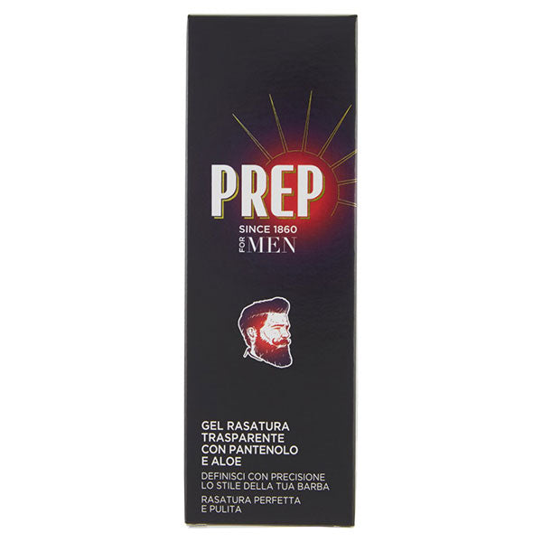 PREP FOR MEN GEL RASATURA TRASPARENTE CON PANTENOLO E ALOE 100ML - Tre Pi Profumerie