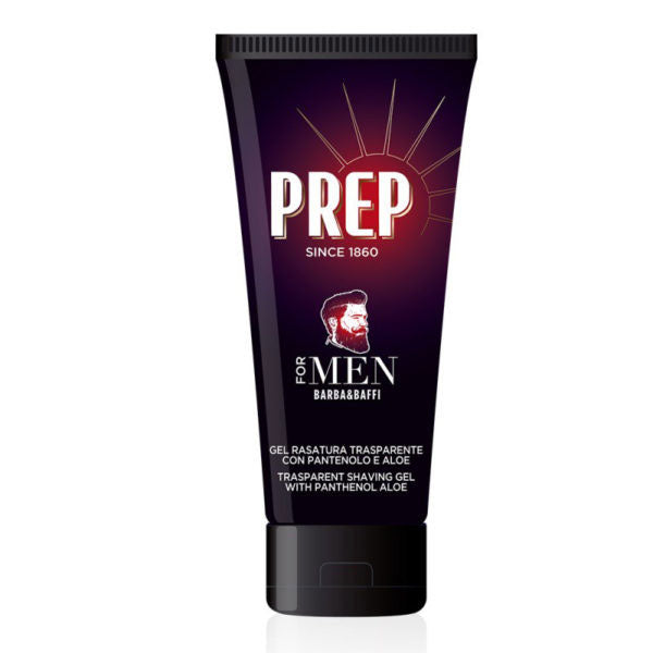 PREP FOR MEN GEL RASATURA TRASPARENTE CON PANTENOLO E ALOE 100ML - Tre Pi Profumerie