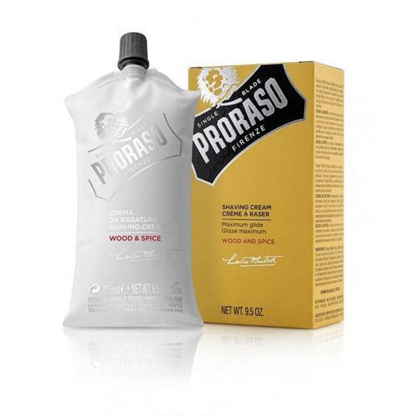 PRORASO WOOD AND SPICE SHAVING CREAM 275 ML - Tre Pi Profumerie