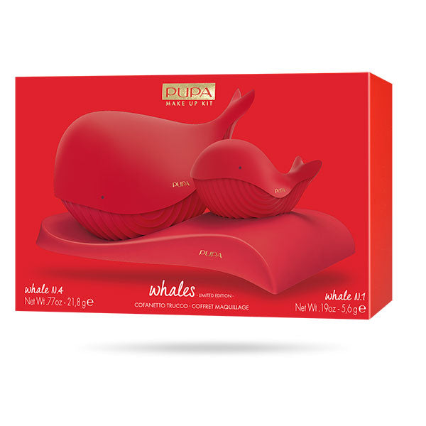 PUPA TROUSSE WHALES N.4+ N.1 ROSSO 004 - Tre Pi Profumerie