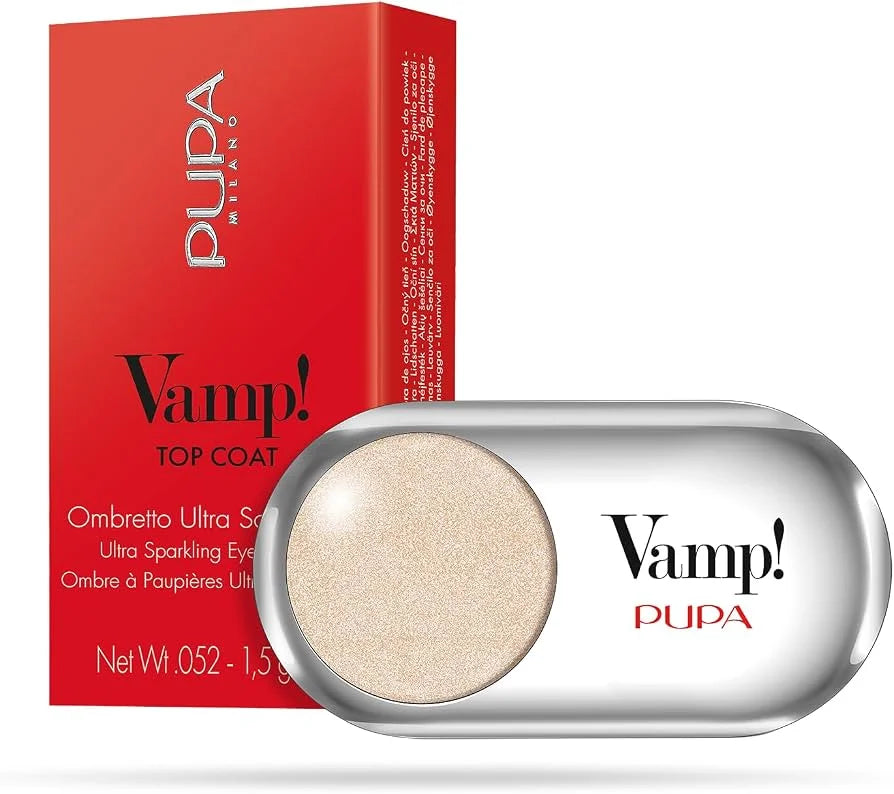 PUPA VAMP! EYESHADOW SPARKLING GOLD TOP COAT OMBRETTO 206