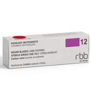 RBB LAME SGORBIE STERILI MONOUSO ACCIAIO AL CARBONIO 20 PZ 12 MM