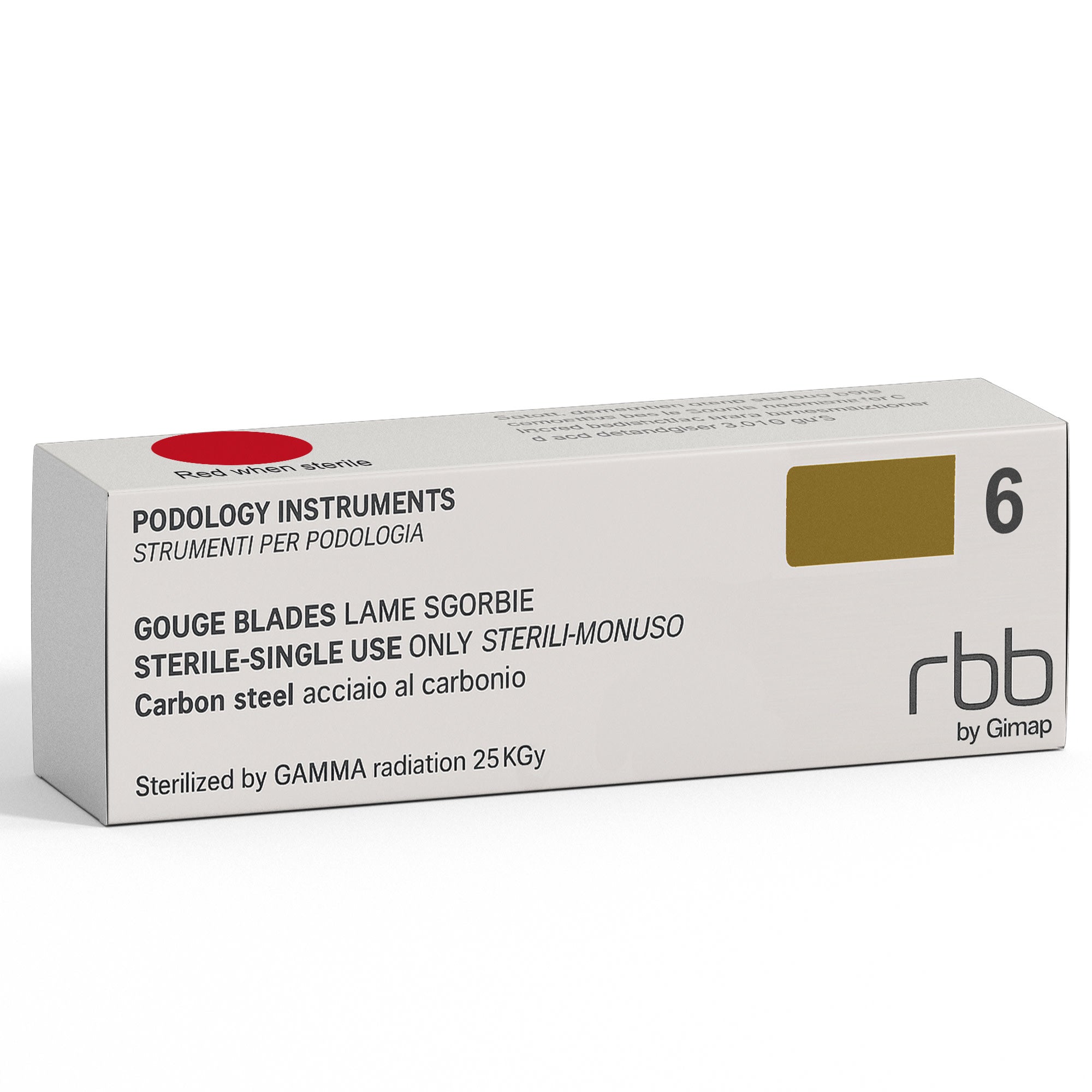 RBB LAME SGORBIE STERILI MONOUSO ACCIAIO INOSSIDABILE 20 PZ 6 MM