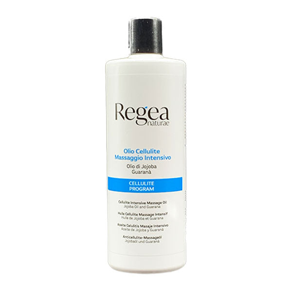 REGEA OLIO CELLULITE MASSAGGIO INTENSIVO JOJOBA E GUARANa 500 ML - Tre Pi Profumerie