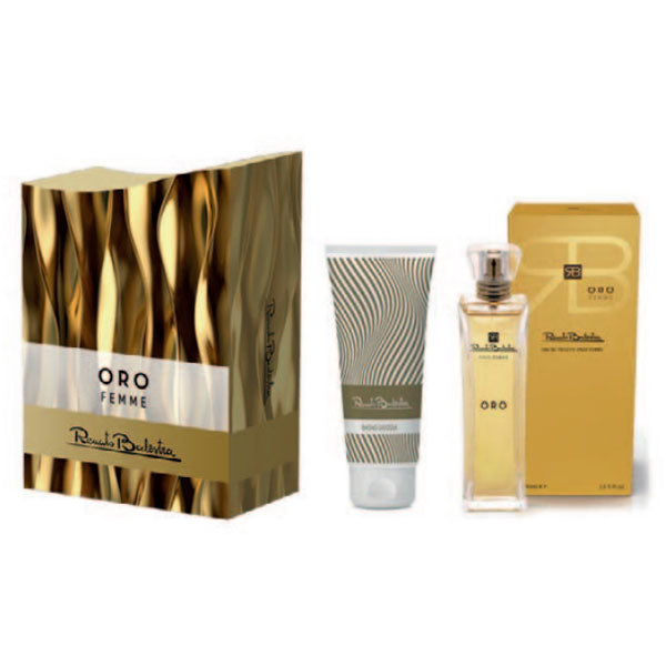 RENATO BALESTRA ORO POUR FEMME COFANETTO PROFUMO + DOCCIA - Tre Pi Profumerie