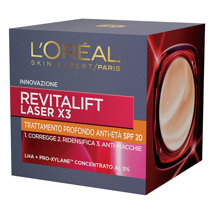 L'OREAL REVITALIFT LASER X3 TRATT PROFONDO ANTI ETA SPF 25 50 ML - Tre Pi Profumerie