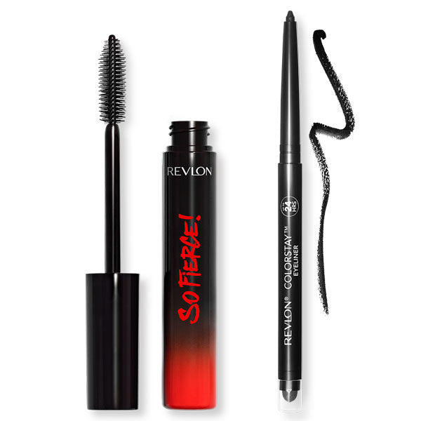 REVLON SO FIERCE MASCARA 701 BLACKEST BLACK + EYELINER 201 - Tre Pi Profumerie