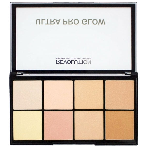 REVOLUTION ULTRA PRO GLOW PALETTE POLVERI ILLUMINANTI 8 COLORI - Tre Pi Profumerie