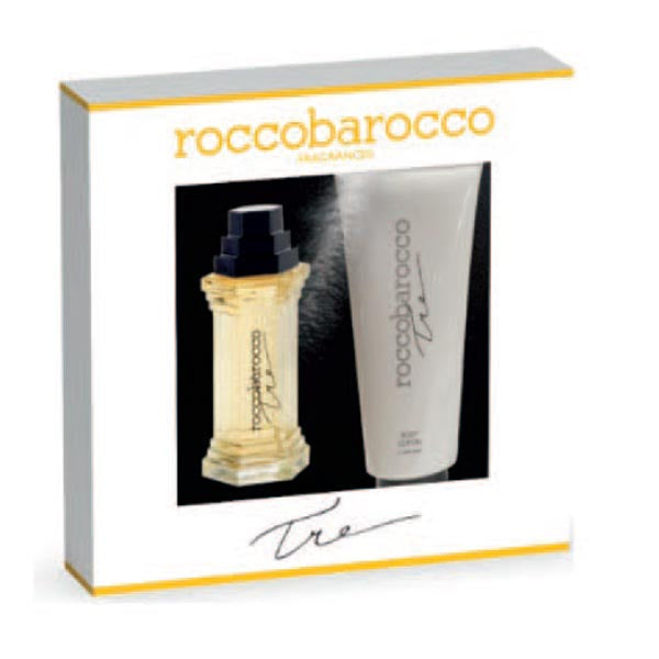 ROCCOBAROCCO TRE COFANETTO EAU DE PARFUM 100 ML + CREMA CORPO - Tre Pi Profumerie