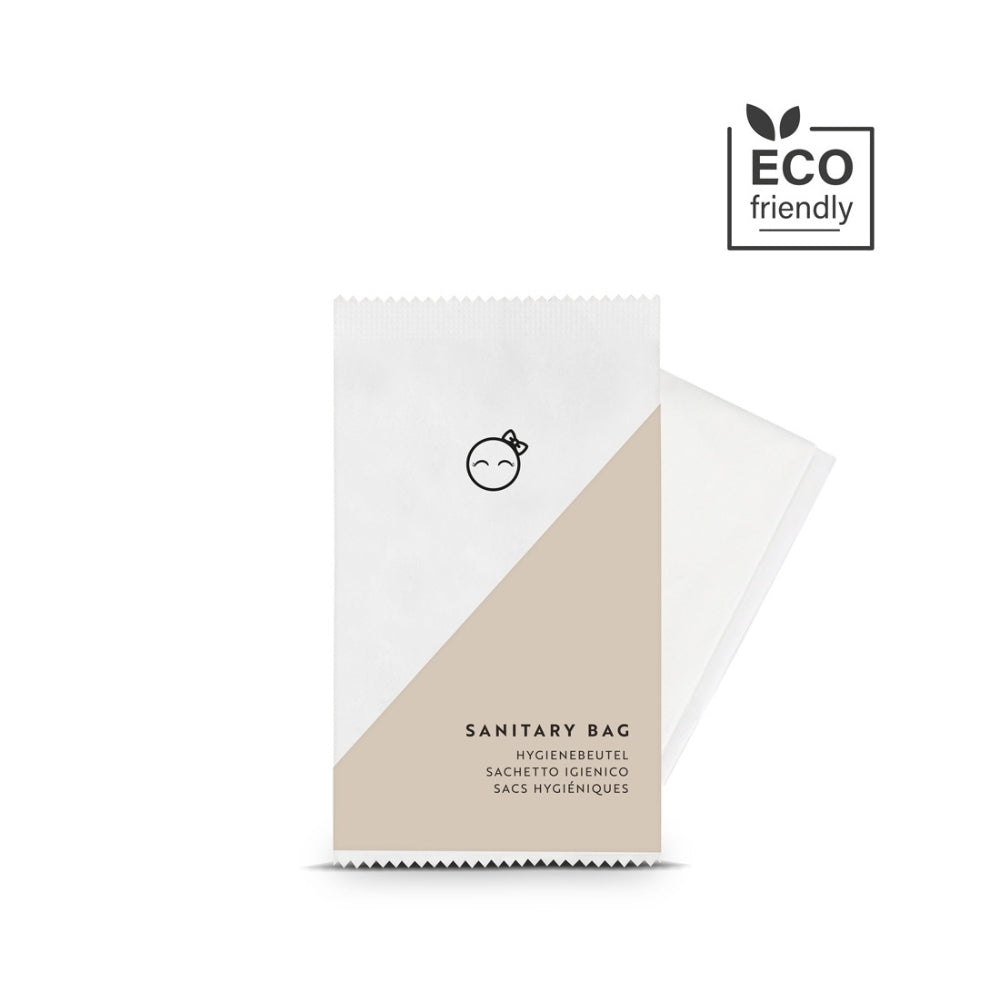 Flexi Amenities Sacchetto Igienico BIO monouso per Hotel e B&B in bustina di carta